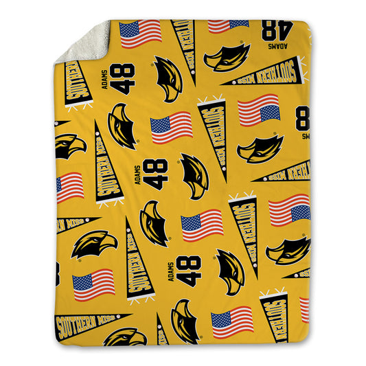 Southern Miss - NCAA Baseball : Chase Adams - USA Blanket-0