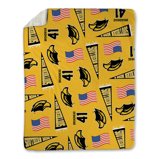 Southern Miss - NCAA Baseball : Teague Broadhead - USA Blanket-0