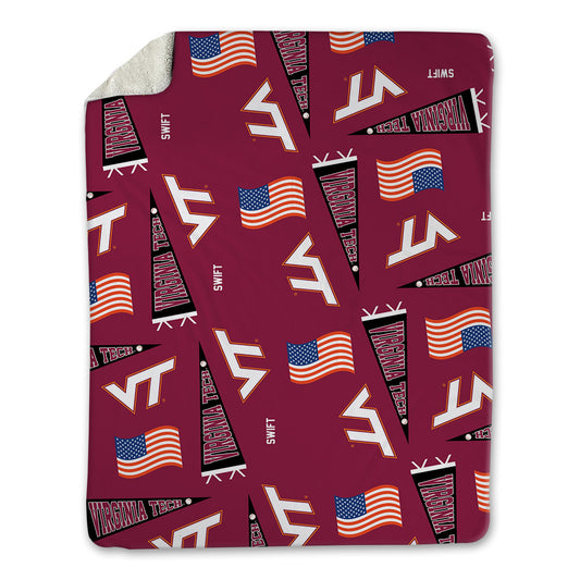Virginia Tech - NCAA Baseball : Chase Swift - USA Blanket-0