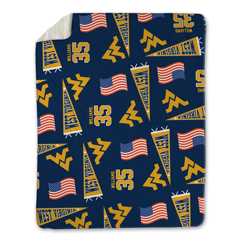 West Virginia - NCAA Baseball : Cash Williams - USA Blanket-0