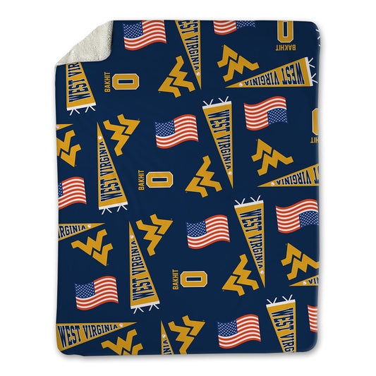 West Virginia - NCAA Baseball : Jaden Bakhit - USA Blanket-0
