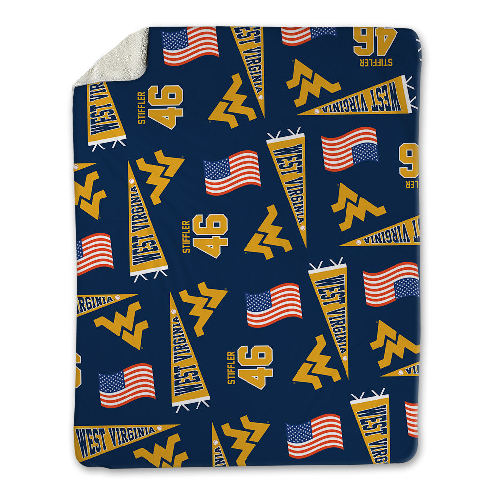 West Virginia - NCAA Baseball : Mac Stiffler - USA Blanket-0