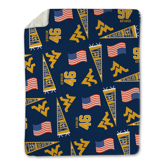 West Virginia - NCAA Baseball : Mac Stiffler - USA Blanket-0