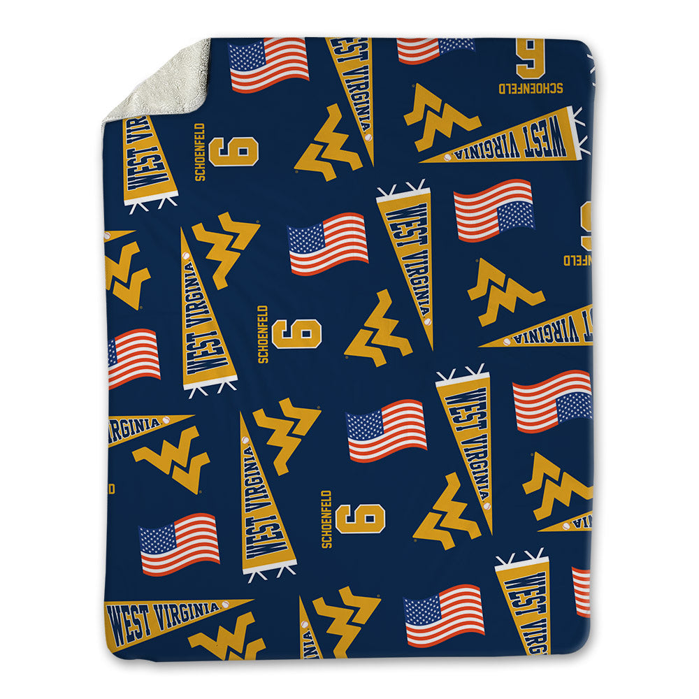 West Virginia - NCAA Baseball : Paul Schoenfeld - USA Blanket-0