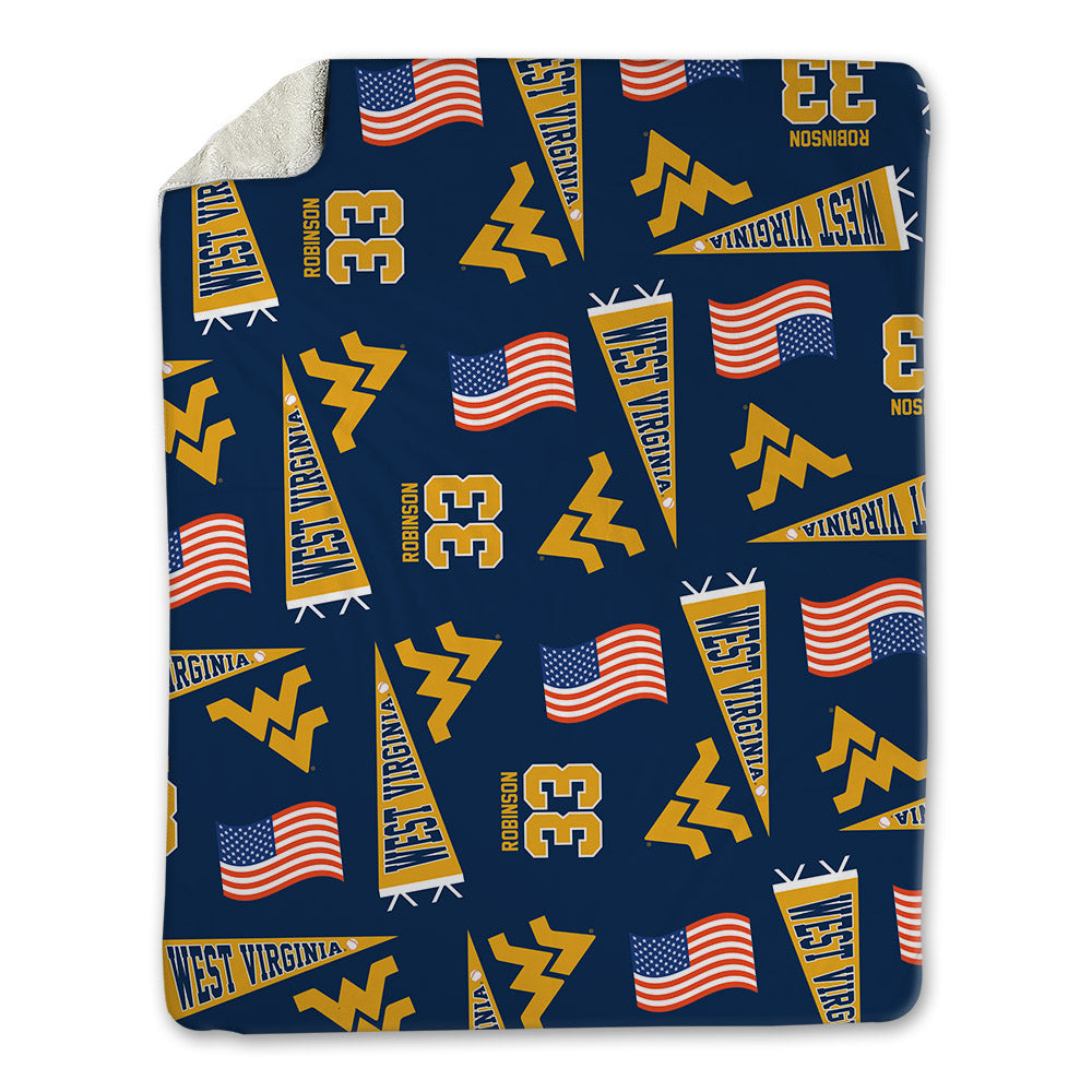 West Virginia - NCAA Baseball : Brayden Robinson - USA Blanket-0