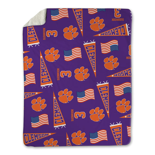 Clemson - NCAA Baseball : Troy Sudbrook - USA Blanket-0