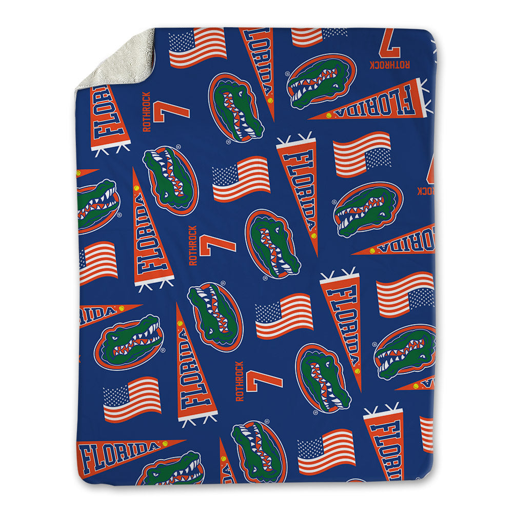 Florida - NCAA Softball : Keagan Rothrock - USA Blanket-0