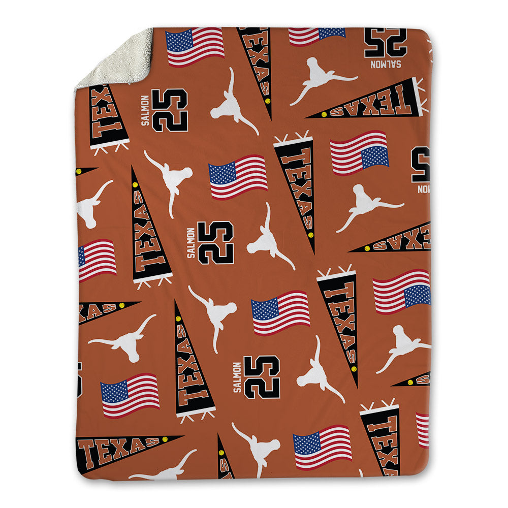 Texas - NCAA Softball : Cambria Salmon - USA Blanket-0