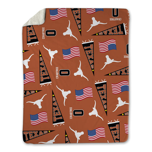Texas - NCAA Softball : Caigan Crabtree - USA Blanket-0