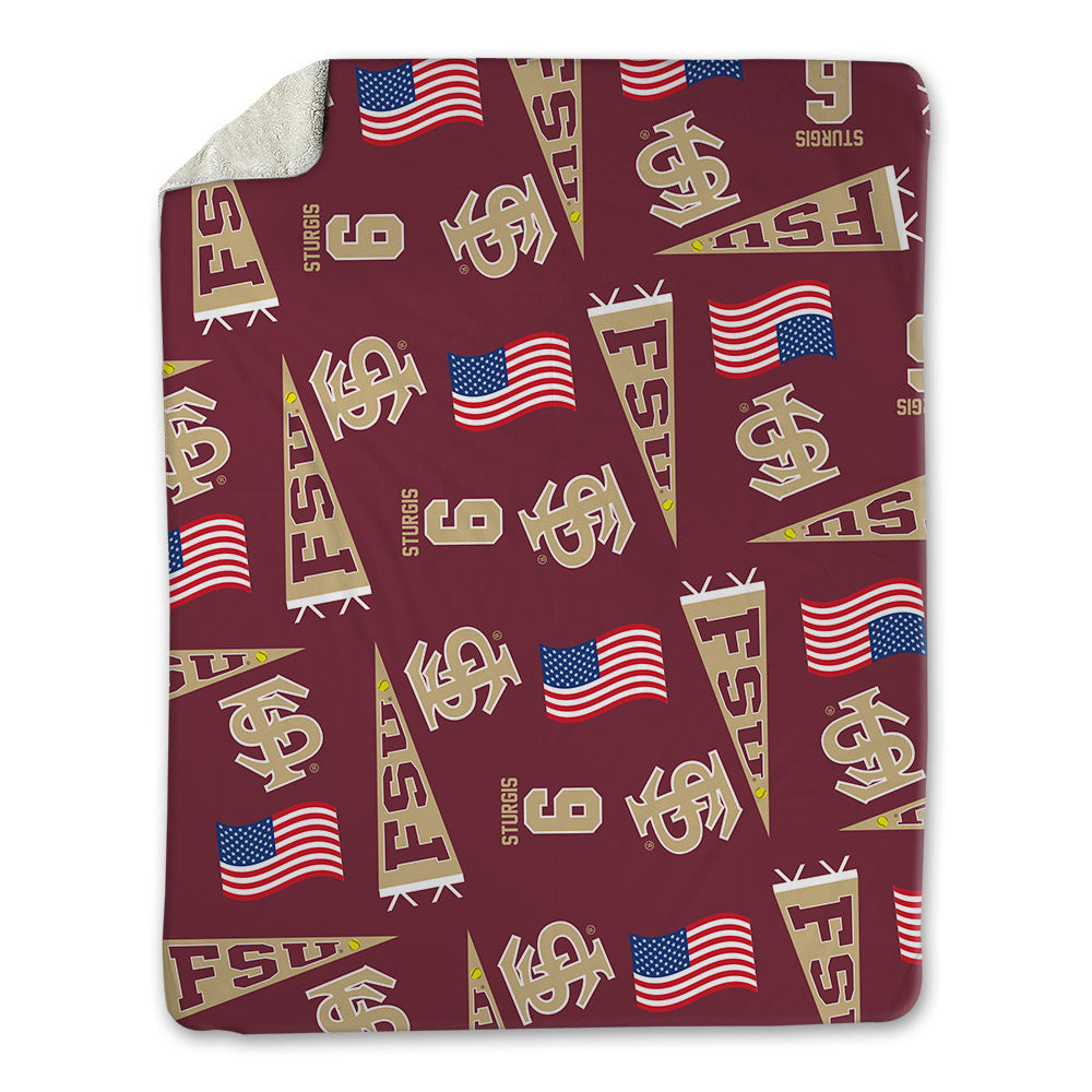 FSU - NCAA Softball : Makenna Sturgis - USA Blanket-0