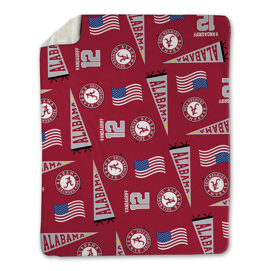 Alabama - NCAA Softball : Audrey Vandagriff - USA Blanket-0