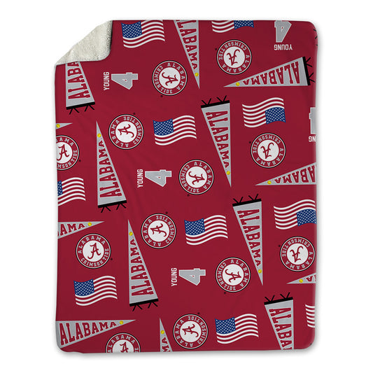 Alabama - NCAA Softball : Jena Young - USA Blanket-0