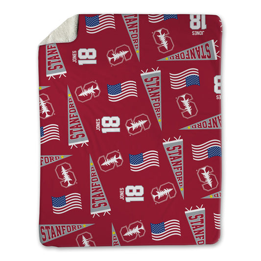 Stanford - NCAA Softball : Emily Jones - USA Blanket-0