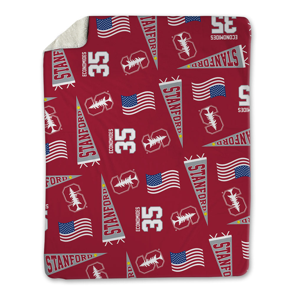 Stanford - NCAA Softball : Joie Economides - USA Blanket-0