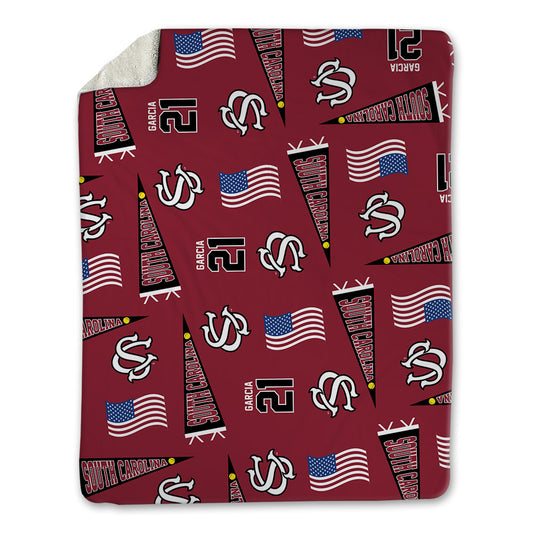 South Carolina - NCAA Softball : Irianis Garcia - USA Blanket-0
