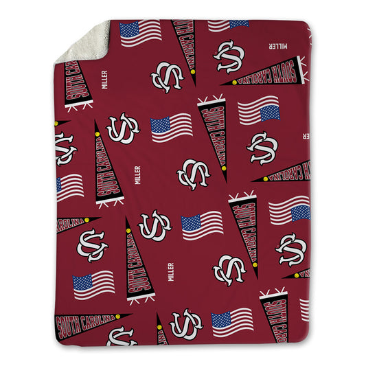 South Carolina - NCAA Softball : Olivia Miller - USA Blanket-0