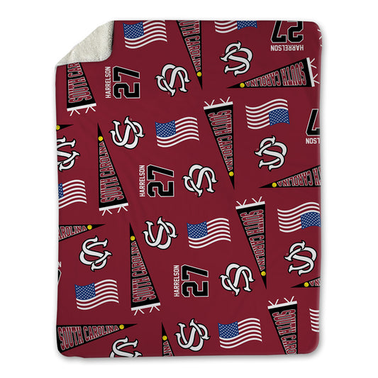 South Carolina - NCAA Softball : Jacy Harrelson - USA Blanket-0