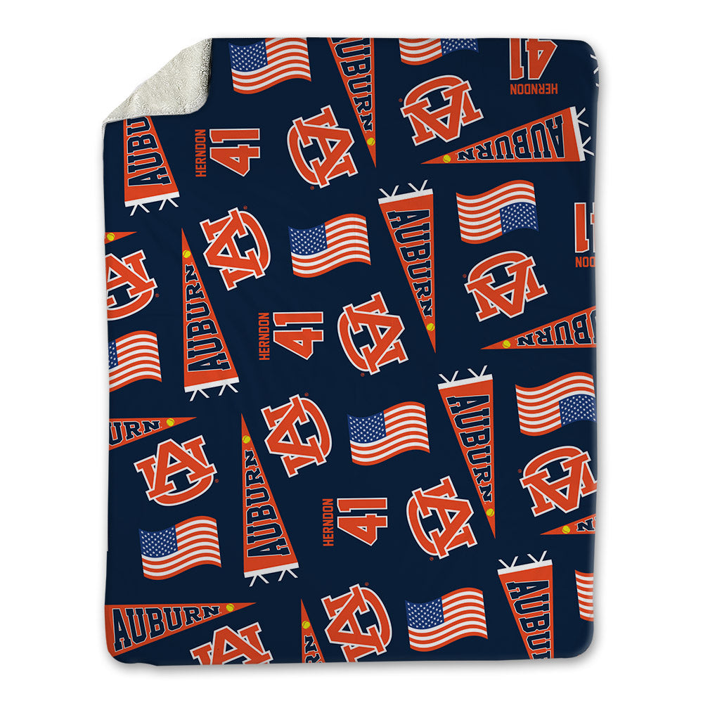 Auburn - NCAA Softball : Abby Herndon - USA Blanket-0