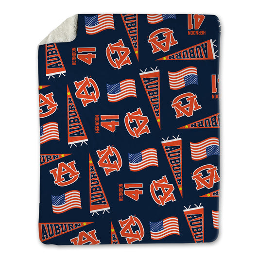 Auburn - NCAA Softball : Abby Herndon - USA Blanket-0