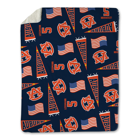 Auburn - NCAA Softball : georgia lessmann - USA Blanket-0