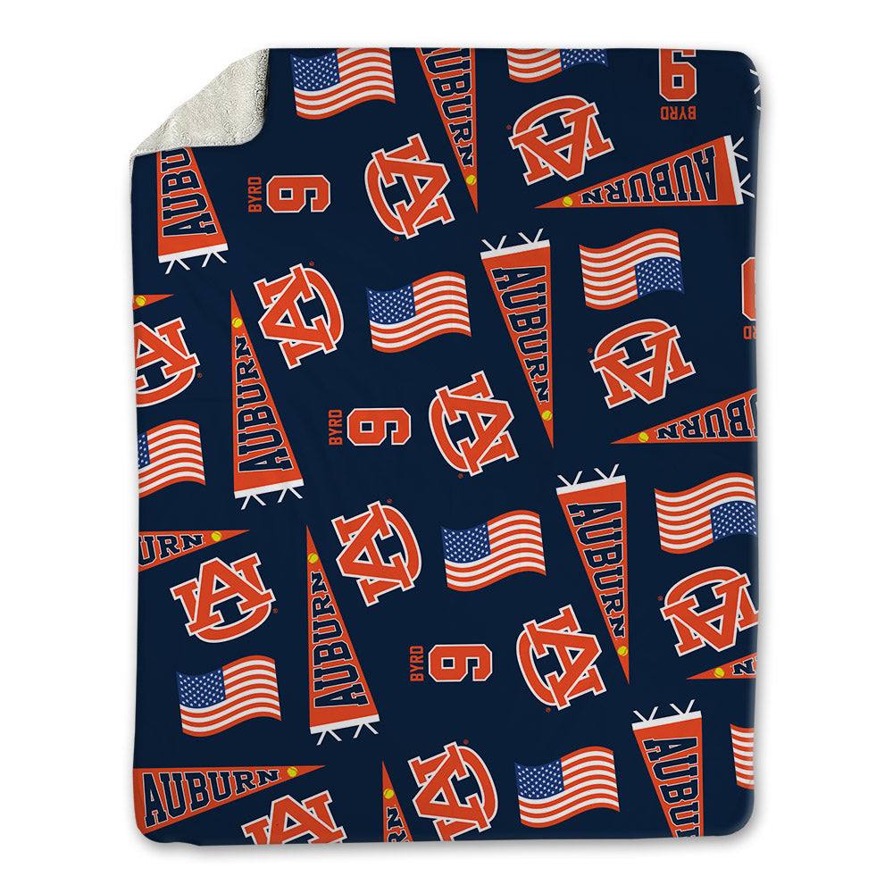 Auburn - NCAA Softball : Leah Byrd - USA Blanket-0