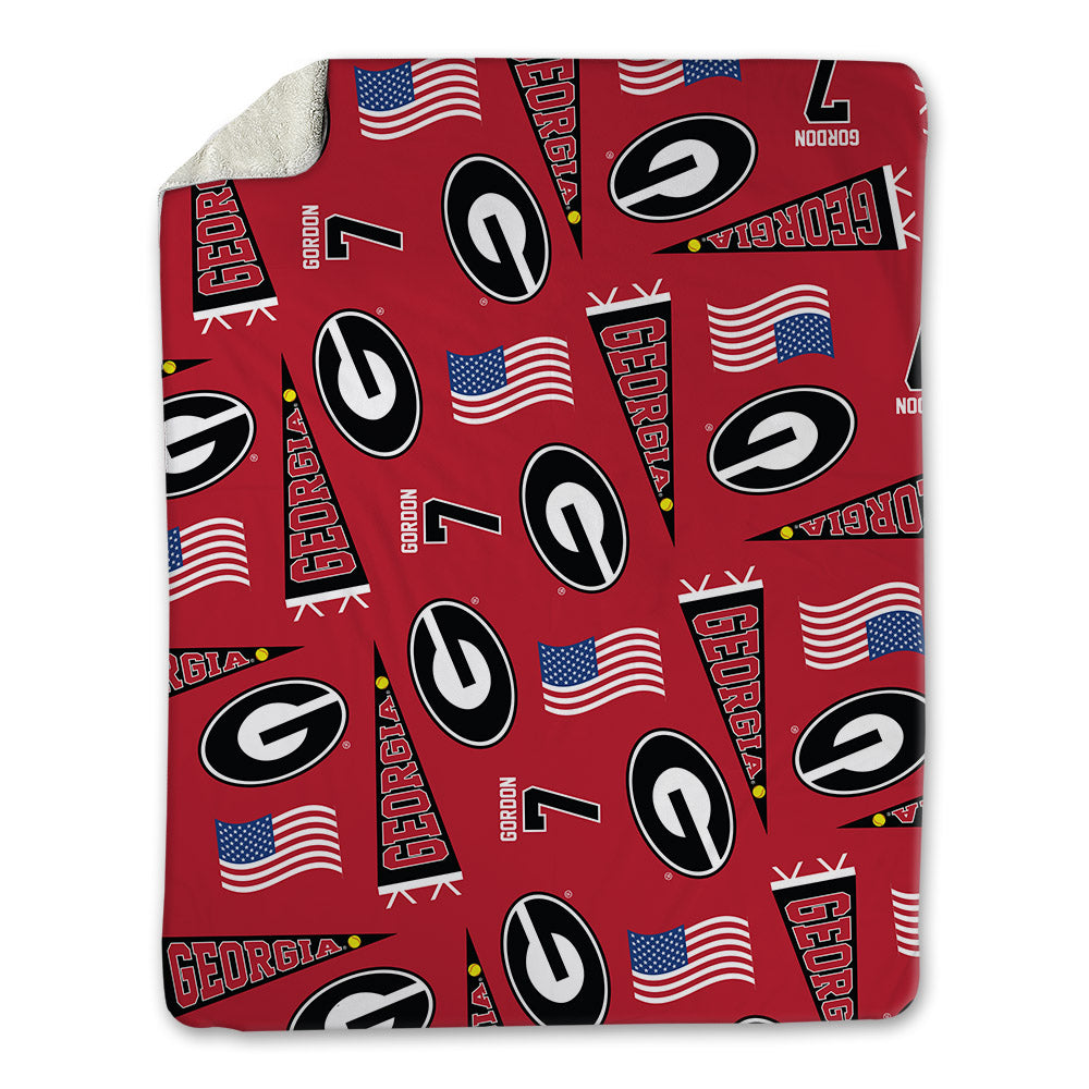 Georgia - NCAA Softball : Sarah Gordon - USA Blanket-0