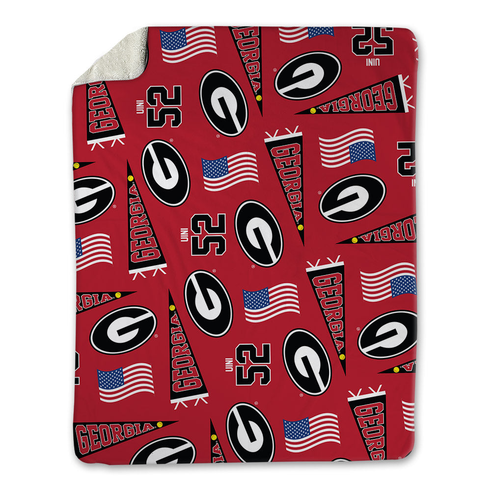 Georgia - NCAA Football : Michael Uini - USA Blanket-0