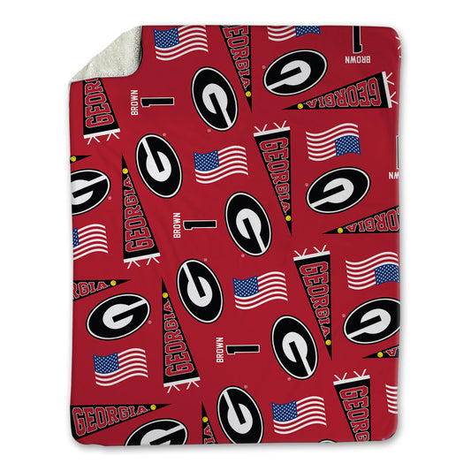 Georgia - NCAA Women's Soccer : Jordan Brown - USA Blanket-0