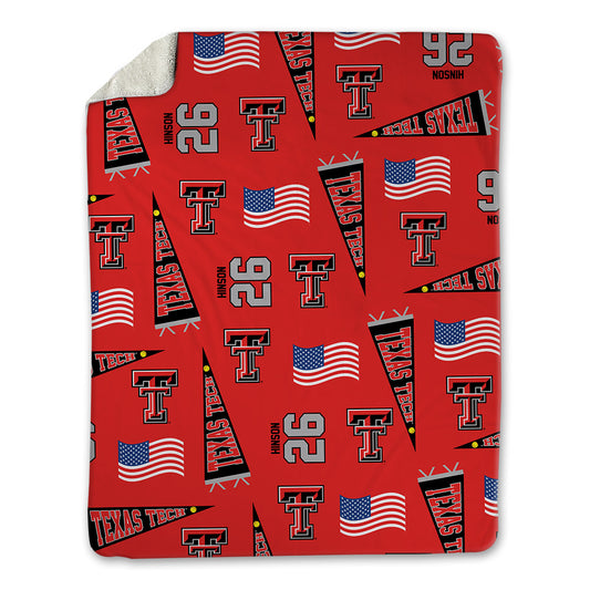 Texas Tech - NCAA Softball : Brianna Hinson - USA Blanket-0