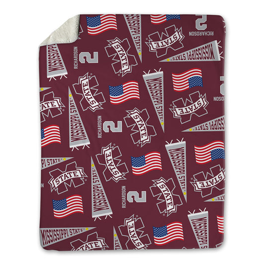 Mississippi State - NCAA Softball : Abby Grace Richardson - USA Blanket-0
