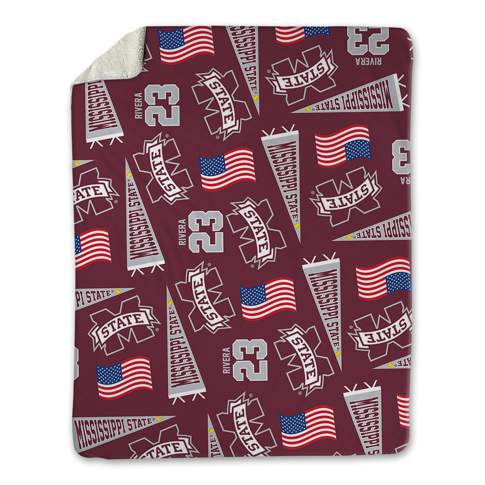 Mississippi State - NCAA Softball : Desiree Rivera - USA Blanket-0