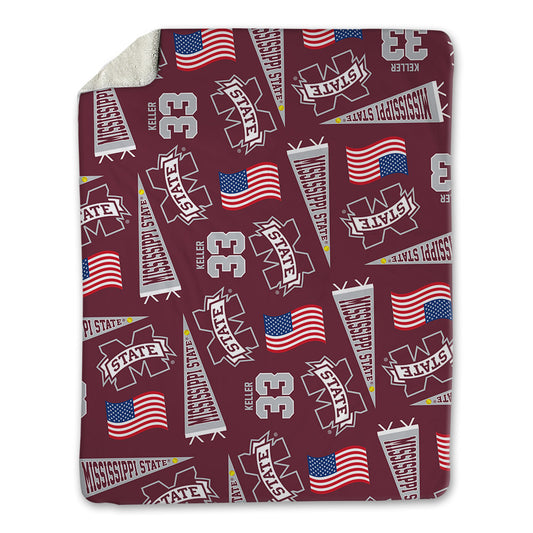 Mississippi State - NCAA Softball : Kinley Keller - USA Blanket-0