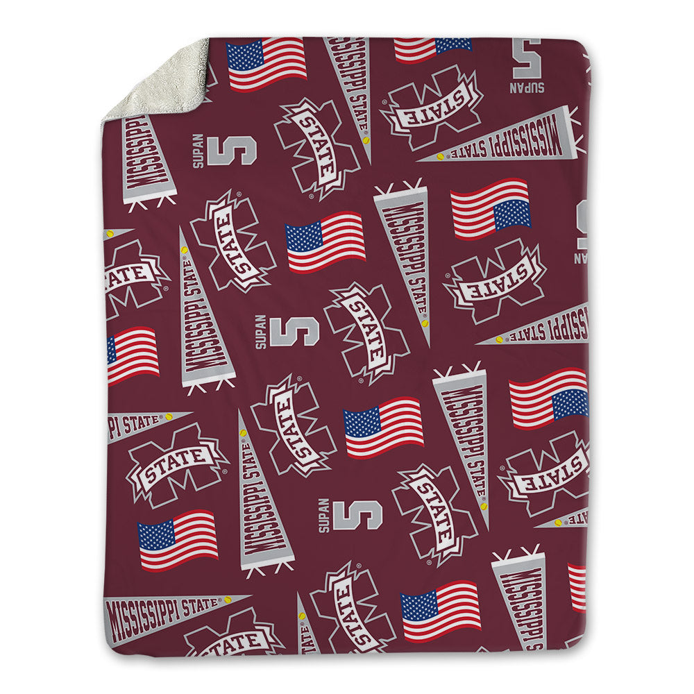 Mississippi State - NCAA Softball : Allyson Supan - USA Blanket-0