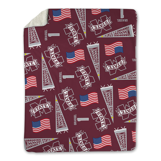 Mississippi State - NCAA Softball : Gretta Grassel - USA Blanket-0