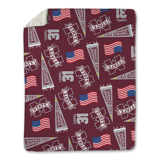 Mississippi State - NCAA Softball : Sydney Carroll - USA Blanket-0