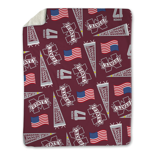 Mississippi State - NCAA Softball : Leila Ammon - USA Blanket-0