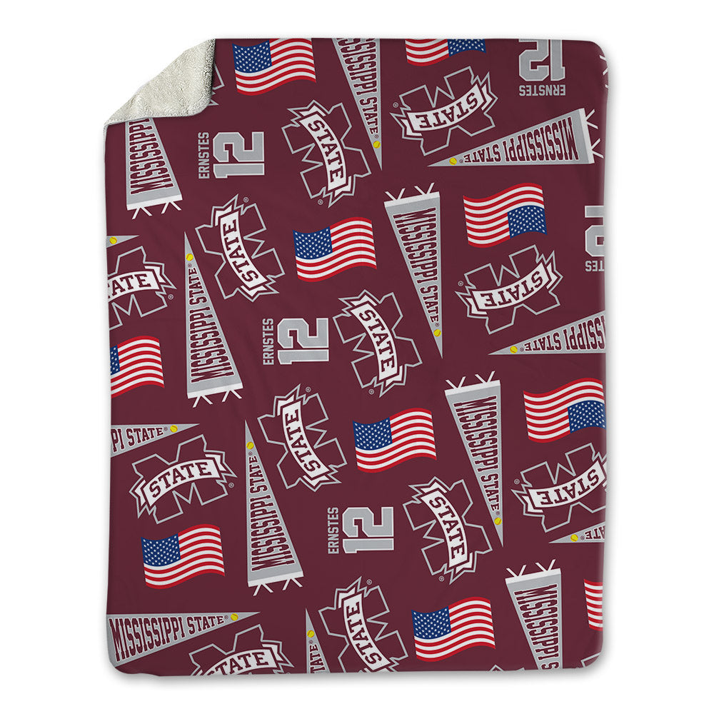 Mississippi State - NCAA Softball : Paige Ernstes - USA Blanket-0