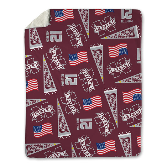 Mississippi State - NCAA Softball : Brinkley Moreton - USA Blanket-0