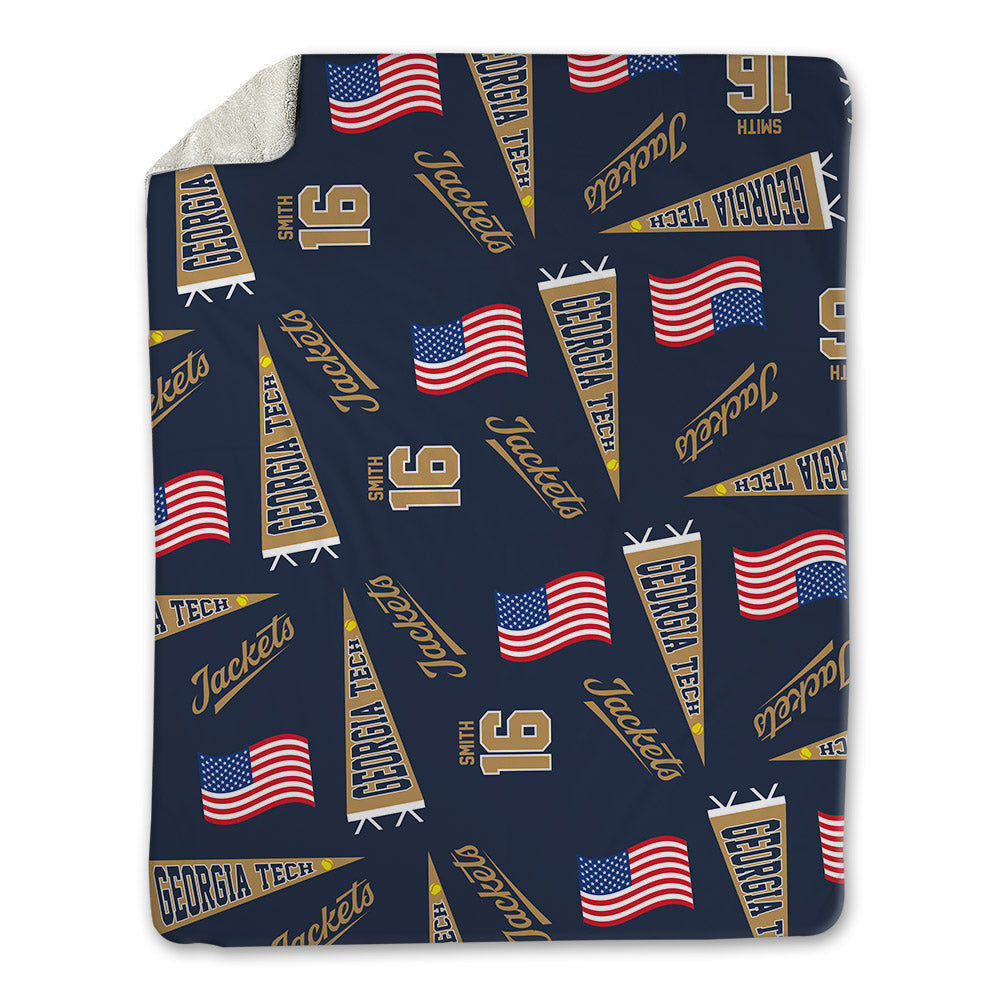 Georgia Tech - NCAA Softball : Charlotte Smith - USA Blanket-0