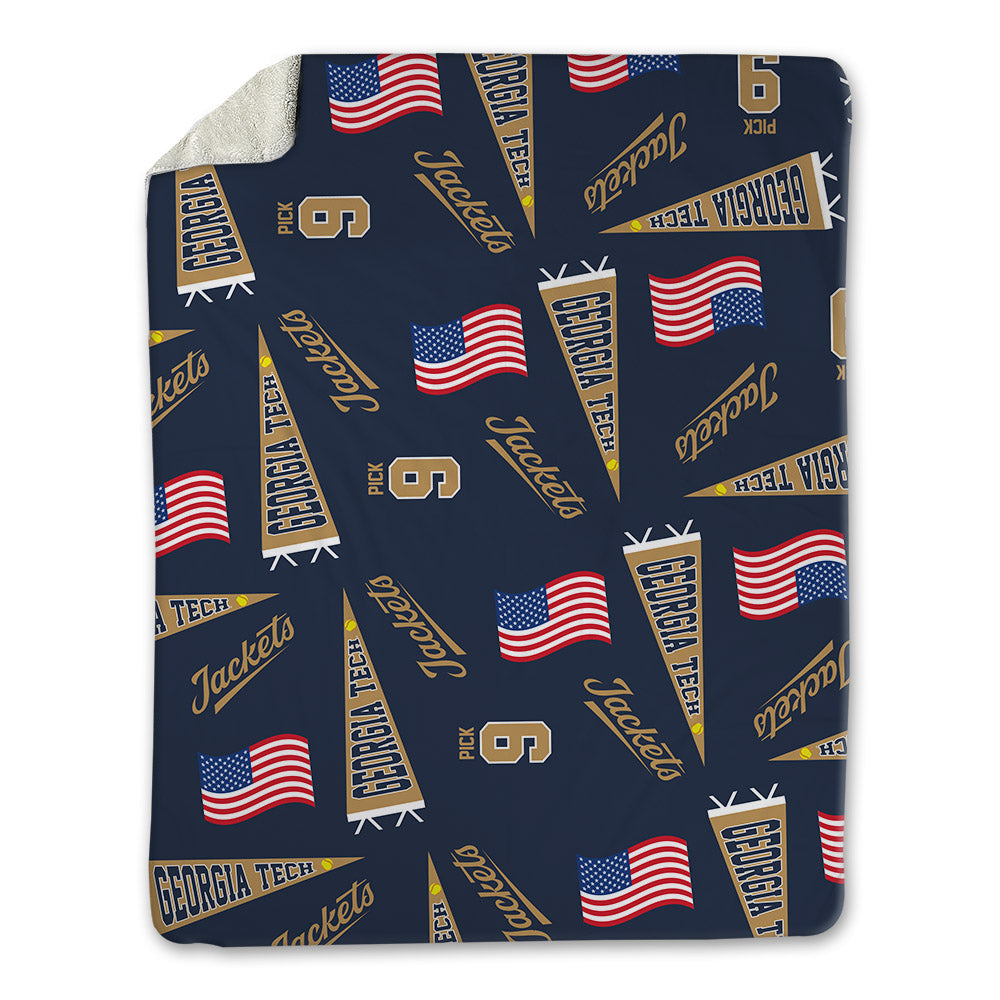 Georgia Tech - NCAA Softball : Landri Pick - USA Blanket-0