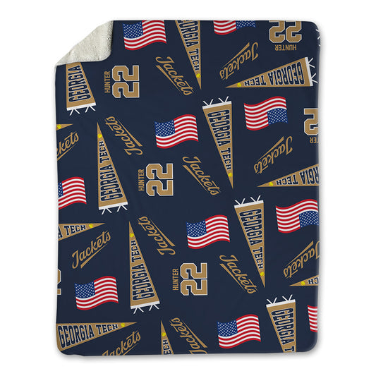 Georgia Tech - NCAA Softball : Reese Hunter - USA Blanket-0