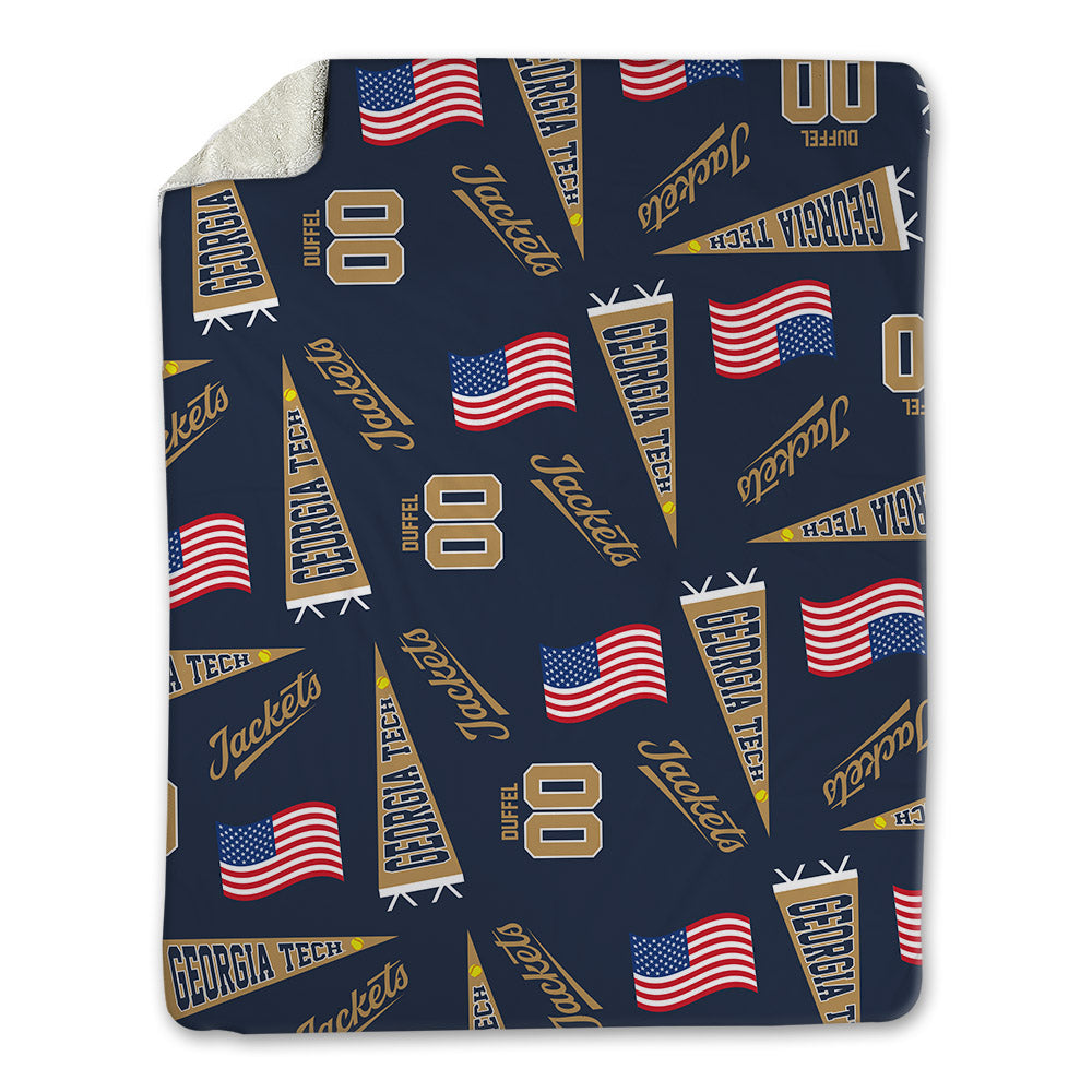 Georgia Tech - NCAA Softball : Madison Duffel - USA Blanket-0