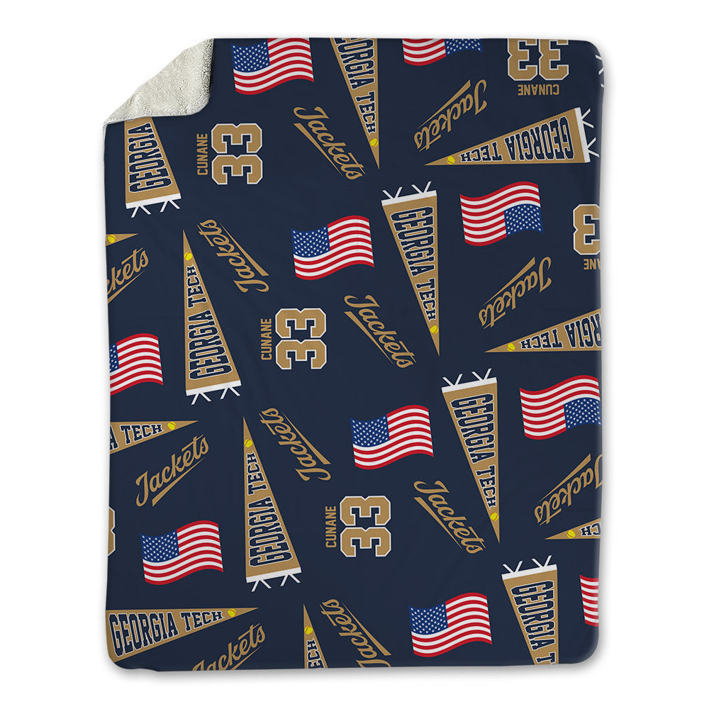 Georgia Tech - NCAA Softball : Katie Cunane - USA Blanket-0