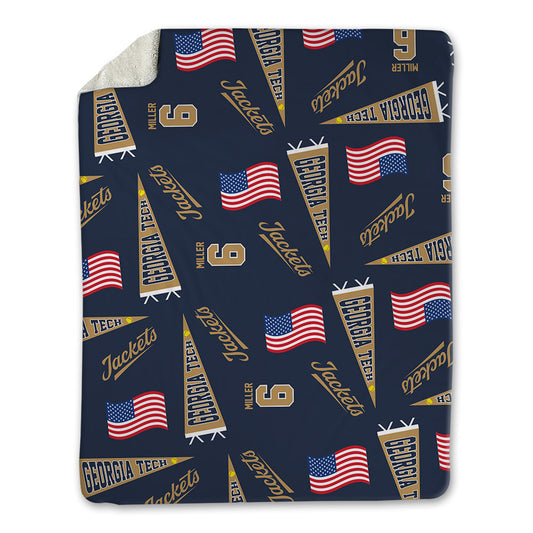 Georgia Tech - NCAA Softball : Payton Miller - USA Blanket-0