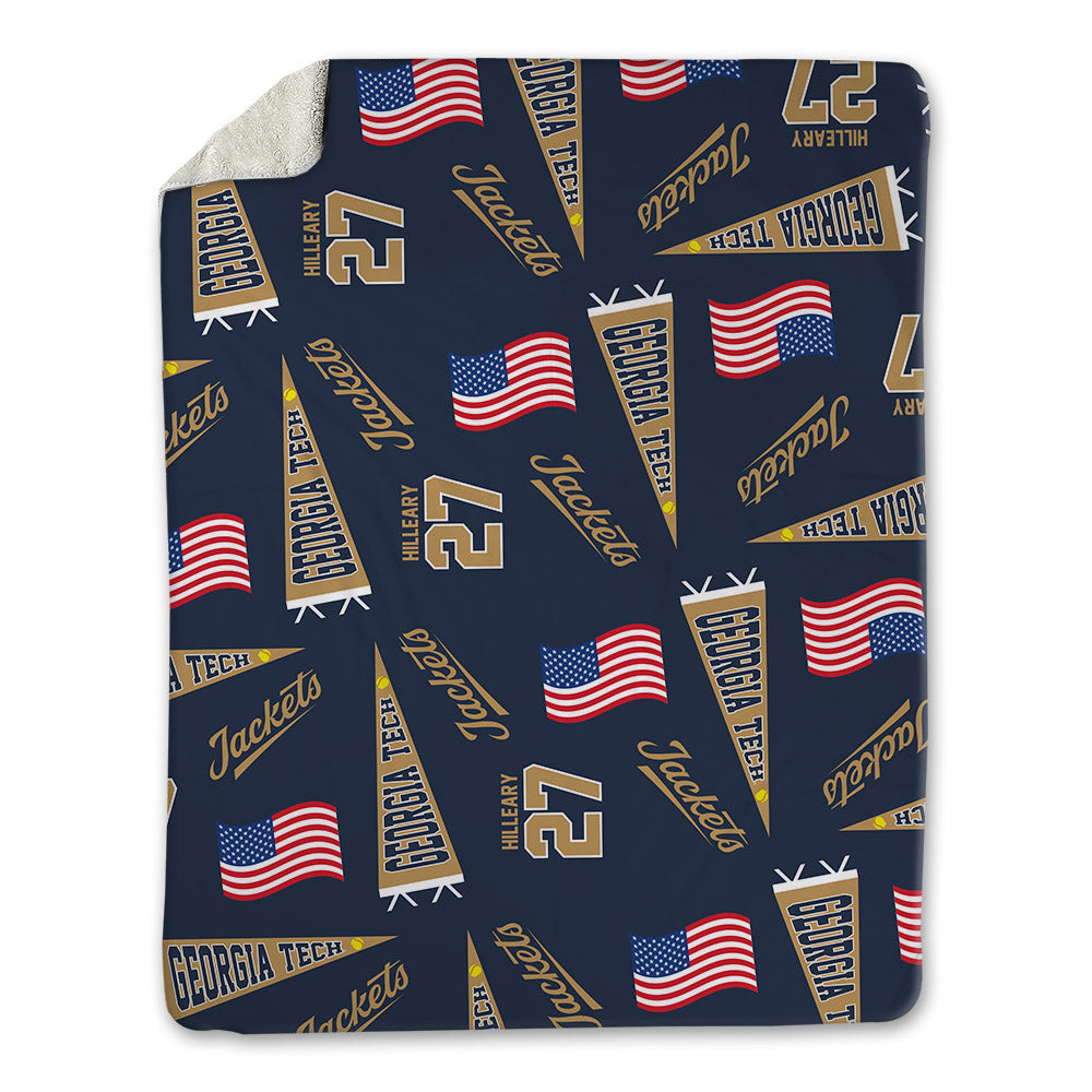 Georgia Tech - NCAA Softball : Kenley Hilleary - USA Blanket-0