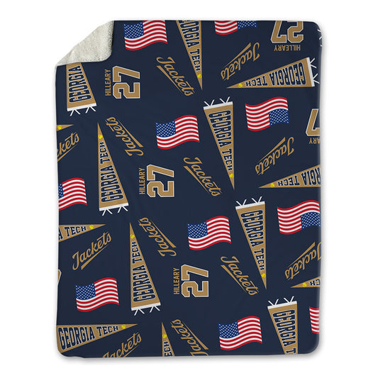 Georgia Tech - NCAA Softball : Kenley Hilleary - USA Blanket-0