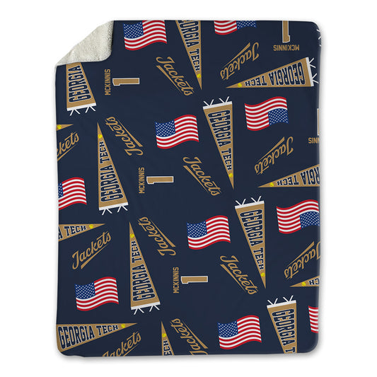 Georgia Tech - NCAA Softball : Abby McKinnis - USA Blanket-0