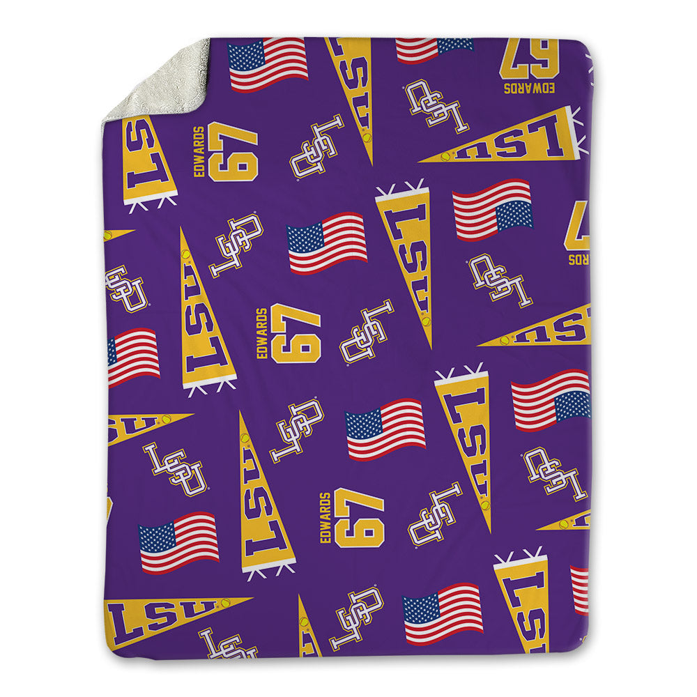 LSU - NCAA Softball : Kylee Edwards - USA Blanket-0