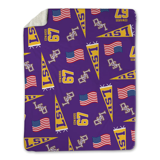 LSU - NCAA Softball : Kylee Edwards - USA Blanket-0