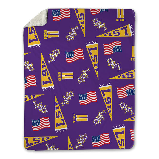 LSU - NCAA Softball : Lauryn Soeken - USA Blanket-0